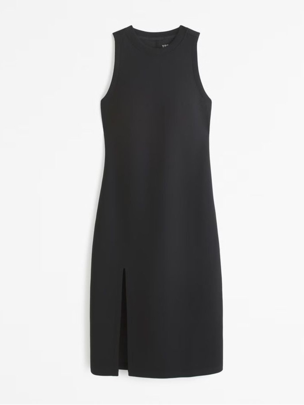 Abercrombie YPB Sleeveless Black Midi Dress with Front Slit Size Medium